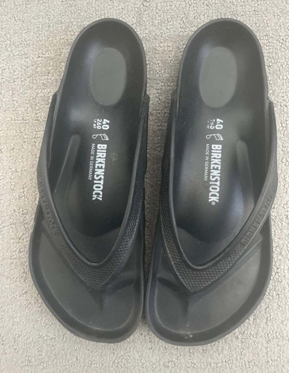Birkenstock Honolulu EVA Thong Sandals Size 40 Black